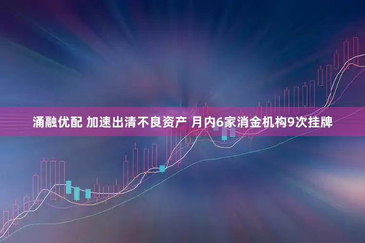 涌融优配 加速出清不良资产 月内6家消金机构9次挂牌